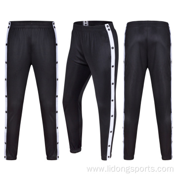 basketball soccer sports full open buckle button pants